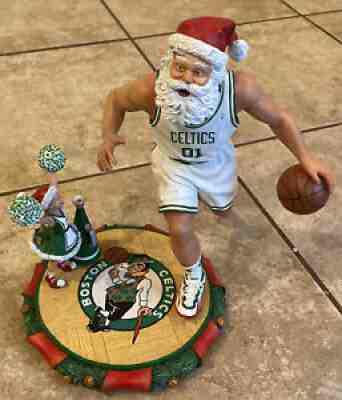 Boston Celtics Santa Statue Danbury Mint Larry Bird Figure Kringle