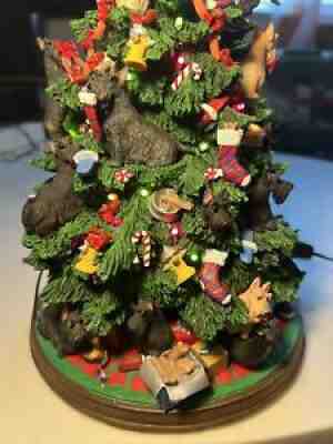 Rare Danbury Mint Scottish Terrier Christmas Tree Collectible With Lights & Cord