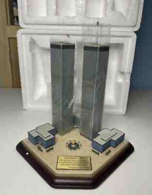 Danbury Mint Twin Towers Commemorative World Trade Center EXCELLENT IN STYROFOAM