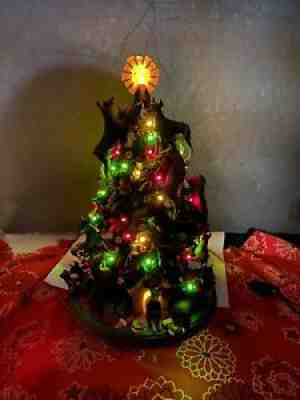DANBURY MINT Doberman Pinscher LIGHT UP CHRISTMAS TREE