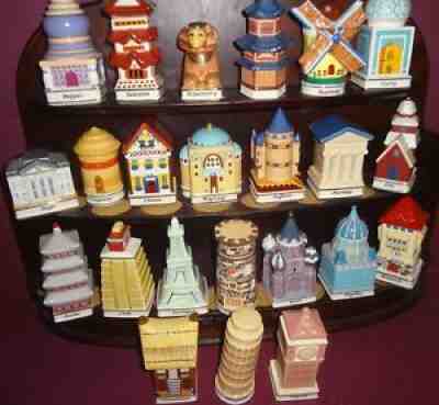 Vintage DANBURY MINT SPICES OF THE WORLD JAR COLLECTION -PERFECT SET/24 (NO RACK