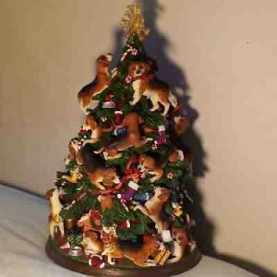 Danbury Mint Beagle light op Dog Christmas Tree With Star