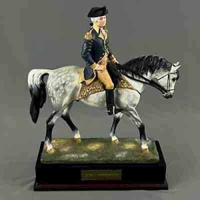 Danbury Mint George Washington Blueskin Horse Porcelain Sculpture 1989 Bev Lopez