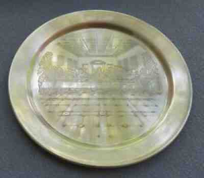 Danbury Mint Sterling Silver 24k Gold Accented Plate "The Last Supper" in Box