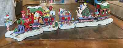 DANBURY MINT GARFIELD CHRISTMAS EXPRESS TRAIN SET EXCELLENT CONDITION 1996