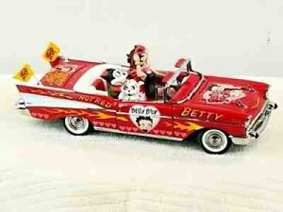 The Danbury Mint Betty Boop Hot Rod Bettys 57 Chevy Bel Air with Figurines