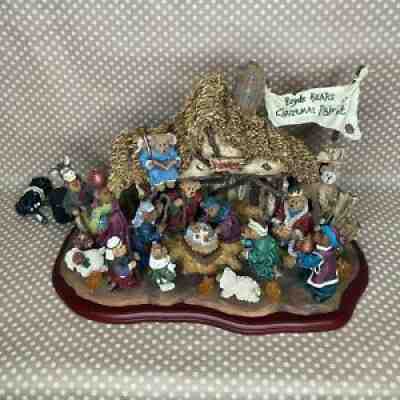 RARE Danbury Mint Boyds Bear Nativity Pageant Scene Set Christmas Holiday