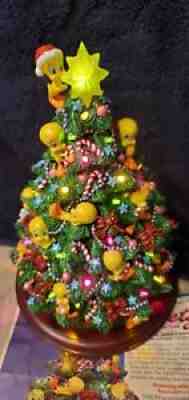 2004 Danbury Mint Tweety Lighted Christmas Tree COA Excellent Condition w/ Box