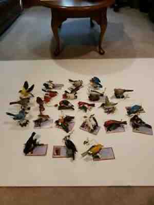 Set of 23 Danbury Mint Songbird Collection BIRD Christmas Ornaments