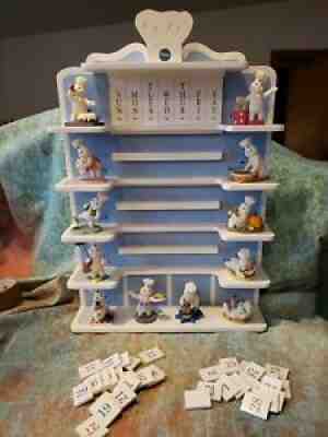 Pillsbury Dough Boy Perpetual Calendar Danbury Mint w 12 figurines