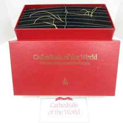 CATHEDRALS OF THE WORLD - 1992 DANBURY MINT CHRISTMAS ORNAMENTS - SET OF 12