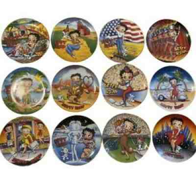 betty boop collector plates full set of 12 all new in Styrofoam the Danbury mint