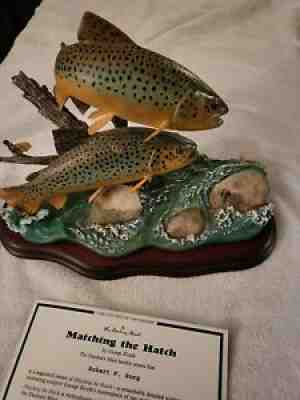 Danbury Mint Matching the Hatch figurine by George Kruth Exc condition