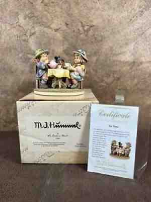MI Hummel Danbury Mint Figurine "Tea Time" 2017 First Issue With Box And COA