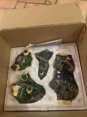 THE DANBURY MINT FISHERMAN'S COVE BY COLIN GOUGH FOUR PIECE FISHING VILLAGE NEW