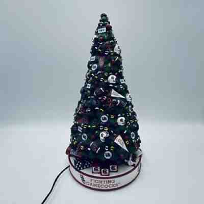 Danbury Mint South Carolina Fighting Gamecocks Christmas Tree Lighted No Topper