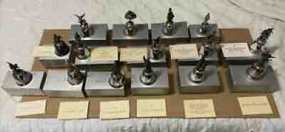 15 Danbury Mint Silver sculpted figure Christmas bells All Boxes, 1974-1987