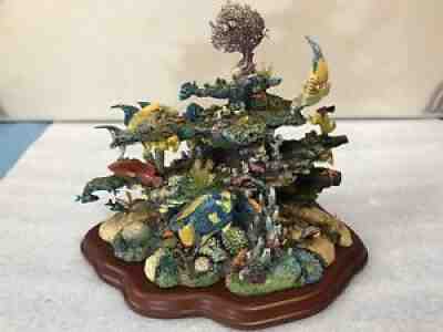 DANBURY MINT. "CORAL PARADISE" CORAL REEF SEASCAPE SCULPTURE NIB