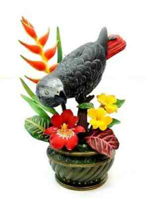 Danbury Mint GABBY African Grey Parrot Bird Sculpture by Bob Guge
