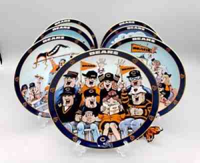 Gary Patterson Chicago Bears Danbury Mint 7 Ultimate Fans Collectors Plates Set