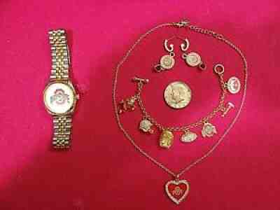 Danbury Mint His/Hers OHIO STATE Jewelry Set