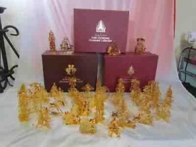 Danbury Mint Gold Christmas Ornaments (36) 1982, 1983, 1984, 1985