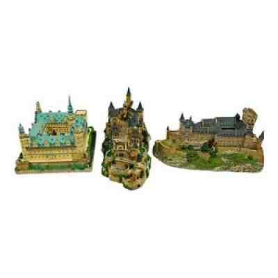 Vintage Lot Of 3 Danbury Mint KRONBORG CASTLE HOHENZOLLERN CASTLE THE ALCAZAR