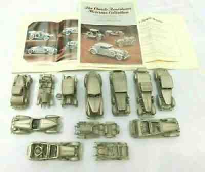 Danbury Mint Pewter Classic American Motorcar Collection 12 Cars 1978