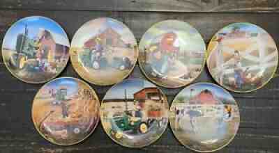 Danbury Mint Little Farmhands Collectors Plates. Lot of seven. By Donald Zolan.