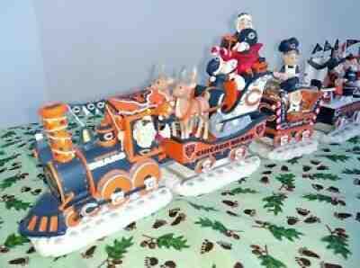 CHICAGO BEARS DANBURY MINT CHRISTMAS EXPRESS TRAIN RARE MRS CLAUS