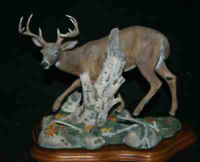 Danbury Mint Nick Bibby One More Step Stag Deer Sculpture Mint Condition