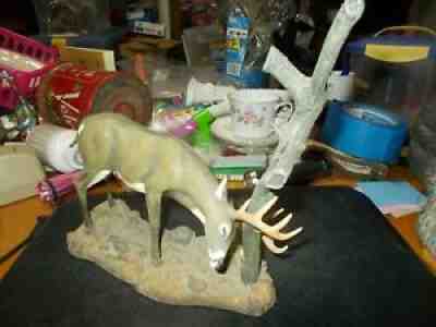 Danbury Mint - "THE RUB" Whitetail Deer Sculpture - Curtis Christensen