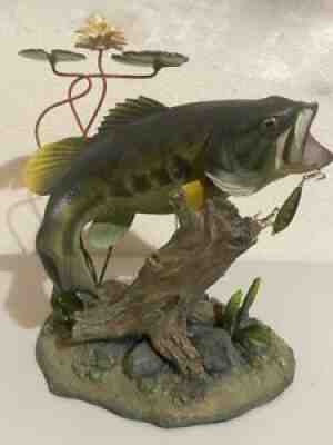 Danbury Mint BACKWATER BASS Sculpture by George Kruth Largemouth Fish Lure