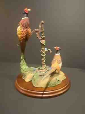 RARE! Danbury Mint Summer Call Birds Pheasants by Nick Bibby with Base Mating