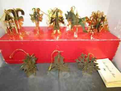 Danbury Mint 1978 Gold Christmas Ornament Collection In Original Box Limited Ed.
