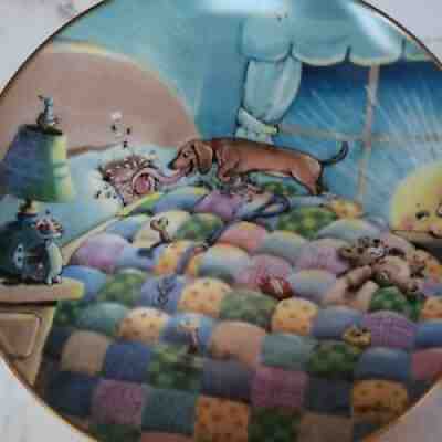 RESERVED 6 Collector Plate Gary Patterson, The Danbury Mint, DachshundÂ 