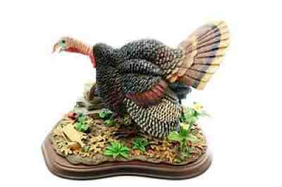 Danbury Mint PRIZE GOBBLER Game Bird Sculpture ~ American Turkey Collection
