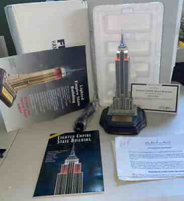 Danbury Mint Empire State Building Lighted New In Box COA PAPERWORK