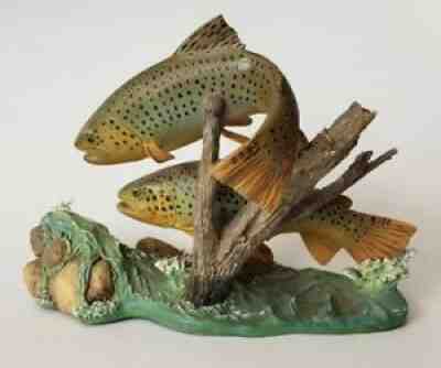 Danbury Mint Matching the Hatch Trout Fish Figurine by George Kruth