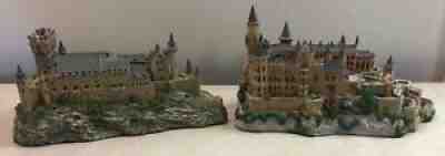 2 Danbury Mint From The Enchanted Castles of Europe Hohenzollern & The Alcazar