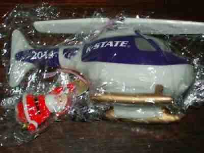 DANBURY MINT 2014 KANSAS K-STATE WILDCATS HELICOPTER RIDE ORNAMENT NIB