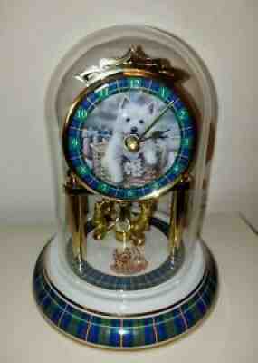 Danbury Mint - Westie (west highland terrier) Anniversary Dome Clock