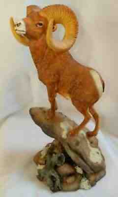 Danbury Mint Rocky Mountain Majestic Bighorn Statue by Nick Bibby Vintage