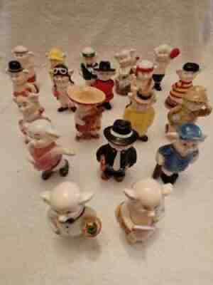 19 Danbury Mint Piggies Collection Figurine Pig