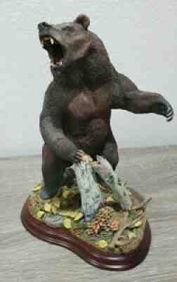 Danbury Mint "Fierce Challenge" by Nick Bibby - Grizzly Bear Statue - See Desc.