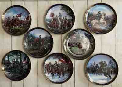8 Danbury Mint Civil War Collector Plates The Gallant Men of the Civil War Lee