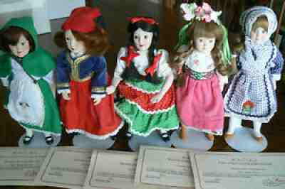 Lot 5 Danbury Mint Dolls of the World COA Mexico Russia Greece Ireland Denmark