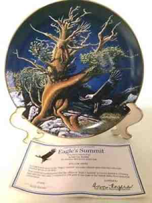 Danbury Mint Collector Plate Eagle's Summit Porcelain Signed Wild Life