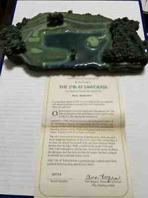 Danbury Mint Legendary Golf holes the 17th at Sawgrass Island Green EUC w/ COA!ï¿¼