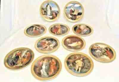 THE DANBURY MINT "THE TEN COMMANDMENTS LTD ED. PLATE COLLECTION, SET OF 11 USA